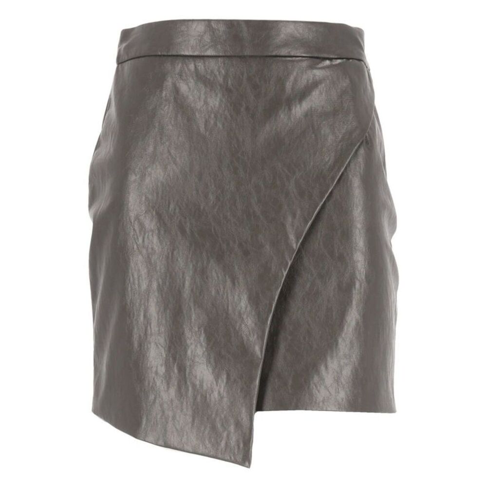 Federica Tosi Women Asymmetrical Mini Skirt With Metal Leather
